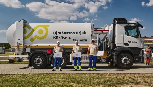 A Depónia csapata az első MOHU kukásautóversenyén!